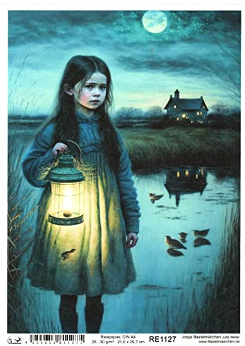Josys Bastelmärchen Reispapier A4 Strohseide Decoupage Landschaft Mädchen Abend Laterne See RE1127 Josys Bastelmärchen Reispapier A4 Strohseide Decoupage Landschaft Mädchen Abend Laterne See RE1127 von Josys Bastelmärchen