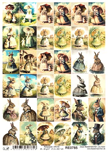 Josys Bastelmärchen Reispapier A4 Strohseide Decoupage Ostern Häsin Hase Kinder kleine Bilder RE0785 Josys Bastelmärchen Reispapier A4 Strohseide Decoupage Ostern Häsin Hase Kinder kleine Bilder RE0785 von Josys Bastelmärchen