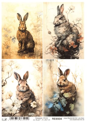 Josys Bastelmärchen Reispapier A4 Strohseide Decoupage Ostern Hase Blumen Gras RE6504 Josys Bastelmärchen Reispapier A4 Strohseide Decoupage Ostern Hase Blumen Gras RE6504 von Josys Bastelmärchen