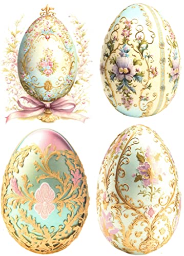 Josys Bastelmärchen Reispapier A4 Strohseide Decoupage Ostern Ostereier Blumen Vintage Gold RE1964 Josys Bastelmärchen Reispapier A4 Strohseide Decoupage Ostern Ostereier Blumen Vintage Gold RE1964 von Josys Bastelmärchen