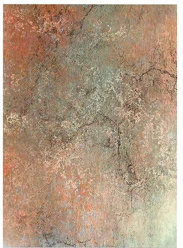 Josys Bastelmärchen Reispapier A4 Strohseide Decoupage Serviertent. Muster Rost orange Risse RE0624 von Josys Bastelmärchen
