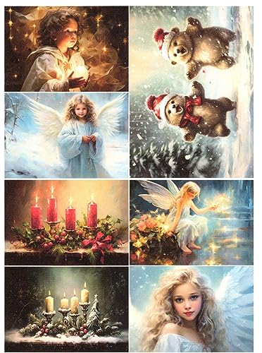 Josys Bastelmärchen Reispapier A4 Strohseide Decoupage Weihnachten Engel Teddys Kerzen RE3981 Josys Bastelmärchen Reispapier A4 Strohseide Decoupage Weihnachten Engel Teddys Kerzen RE3981 von Josys Bastelmärchen