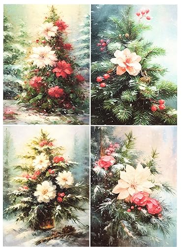 Josys Bastelmärchen Reispapier A4 Strohseide Decoupage Weihnachten Vintage Blumen RE4633 Josys Bastelmärchen Reispapier A4 Strohseide Decoupage Weihnachten Vintage Blumen RE4633 von Josys Bastelmärchen