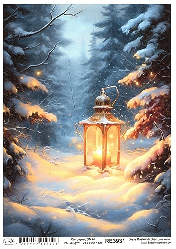 Josys Bastelmärchen Reispapier A4 Strohseide Decoupage Weihnachten Wald Laterne RE3931 Josys Bastelmärchen Reispapier A4 Strohseide Decoupage Weihnachten Wald Laterne RE3931 von Josys Bastelmärchen