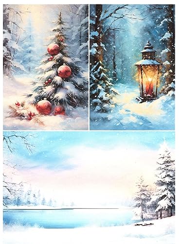 Josys Bastelmärchen Reispapier A4 Strohseide Decoupage Weihnachten Wald Laterne See Kugel RE3932 Josys Bastelmärchen Reispapier A4 Strohseide Decoupage Weihnachten Wald Laterne See Kugel RE3932 von Josys Bastelmärchen