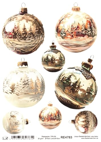 Josys Bastelmärchen Reispapier A4 Strohseide Motiv Weihnachtskugel 9cm 5cm Weihnachten RE4783 Josys Bastelmärchen Reispapier A4 Strohseide Motiv Weihnachtskugel 9cm 5cm Weihnachten RE4783 von Josys Bastelmärchen