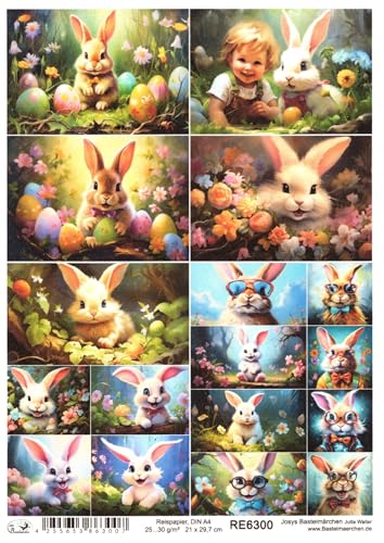 Josys Bastelmärchen Reispapier A4 Strohseide Ostern witziges süßes Häschen Blume Wiese Kind RE6300 Josys Bastelmärchen Reispapier A4 Strohseide Ostern witziges süßes Häschen Blume Wiese Kind RE6300 von Josys Bastelmärchen