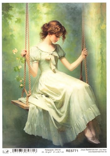 Josys Bastelmärchen Reispapier A4 Strohseide Vintage romantisch Romantic Mädchen Schaukel RE5771 Josys Bastelmärchen Reispapier A4 Strohseide Vintage romantisch Romantic Mädchen Schaukel RE5771 von Josys Bastelmärchen