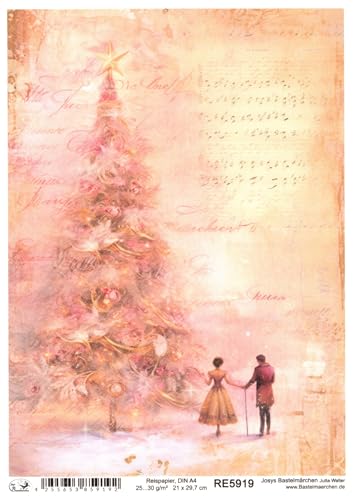 Josys Bastelmärchen Reispapier A4 Strohseide Weihnachten Vintage Shabby Karten Baum Paar RE5919 Josys Bastelmärchen Reispapier A4 Strohseide Weihnachten Vintage Shabby Karten Baum Paar RE5919 von Josys Bastelmärchen