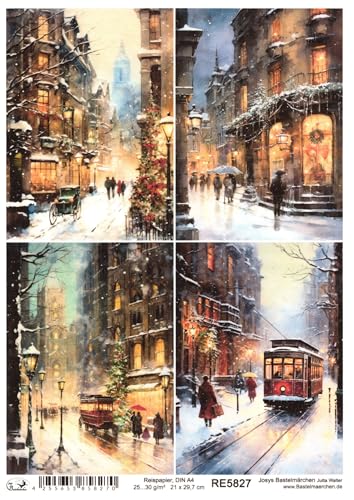 Josys Bastelmärchen Reispapier A4 Strohseide Weihnachten Vintage Straße Bahn Baum Schnee RE5827 Josys Bastelmärchen Reispapier A4 Strohseide Weihnachten Vintage Straße Bahn Baum Schnee RE5827 von Josys Bastelmärchen