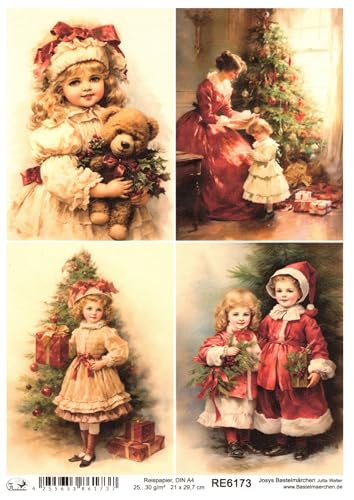 Josys Bastelmärchen Reispapier A4 Strohseide Weihnachten Vintage viktorianisch Kinder Baum RE6173 Josys Bastelmärchen Reispapier A4 Strohseide Weihnachten Vintage viktorianisch Kinder Baum RE6173 von Josys Bastelmärchen