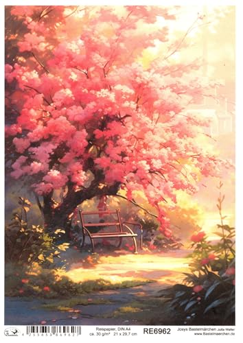 Josys Bastelmärchen Reispapier DIN A4 Strohseide Decoupage Motiv rosa Kirschblüten Baum RE6962 Josys Bastelmärchen Reispapier DIN A4 Strohseide Decoupage Motiv rosa Kirschblüten Baum RE6962 von Josys Bastelmärchen