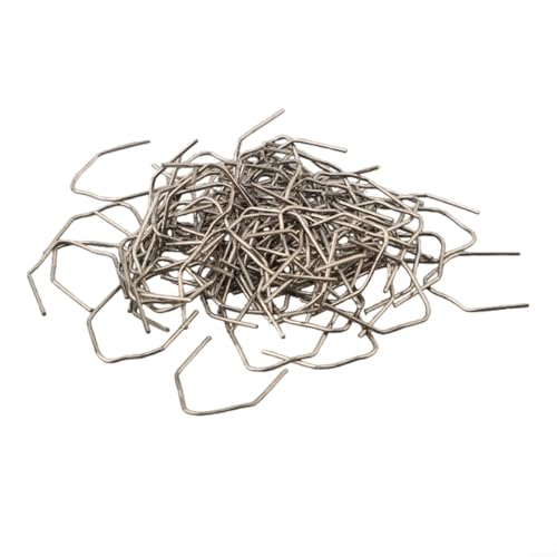 100 Stück 06 mm/08 mm Edelstahl-Heißklammern für Eckschweißen, plus Stoßstangen-Reparatur-Set, kompatibel mit heißen Abs für PVC-Hefter, Auto-Nylonbefestigungen (08 mm Kunststoffklammern) von Jotekonoby