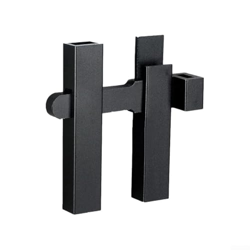 180-Grad-Türriegel mit Aluminiumlegierungs-Konstruktion für zuverlässige Türverriegelung, Schrank- und Torriegel, kompatibel mit Scheunen- und Badezimmertüren (schwarz - kein Stanzen) von Jotekonoby