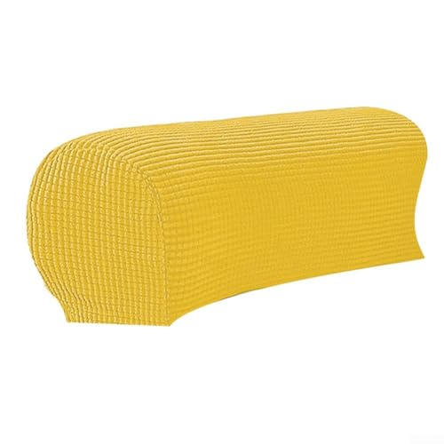 2 Stück Elegante Stretchhussen kariert Stoff für Couch und Relaxliege Sicherheit (hellgelb) von Jotekonoby