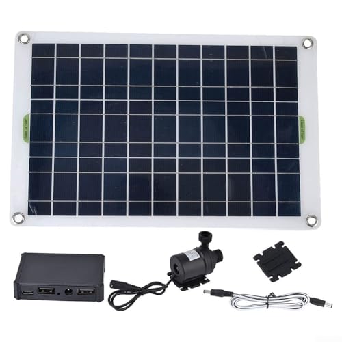 50W Solar Springbrunnenpumpe Garten Wasserspiel Teichpumpe mit Akku 800L/H Durchflussmenge 5M Kopf ABS Konstruktion für Aquarium Schwimmbad von Jotekonoby