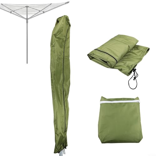 600D Oxford Tuch Multifunktionale Abdeckung für Kleidung Trockenstange Leicht und tragbar (Grün 16x16x165cm) von Jotekonoby