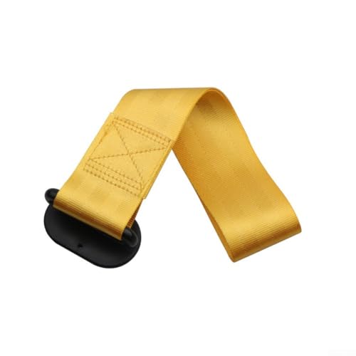 Auto Abschleppgurt mit Nylon-Gurt und Rallye-Haken zur Fahrzeugbergung und zum Abschleppen an Stoßstangen hinten und vorne (Gelb) von Jotekonoby