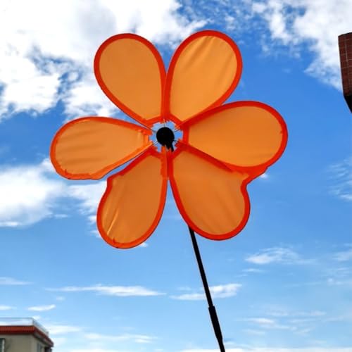 Bunte Windmühle für den Außenbereich, die sich mit der Brise dreht, perfekte Ergänzung für Ihren Garten (orange) von Jotekonoby