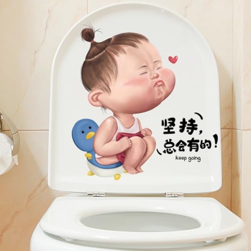 Cartoon-Toilettenaufkleber bringen Lachen in Ihr Badezimmer mit lustigen Designs von Jotekonoby