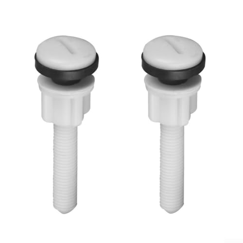 Close Coupling Kunststoff WC Sitz Scharniere 2 Pack mit Schrauben Muttern Unterlegscheiben zur sicheren Befestigung und Reparatur von Toilettensitzen aus stabilem Kunststoff Gummi von Jotekonoby