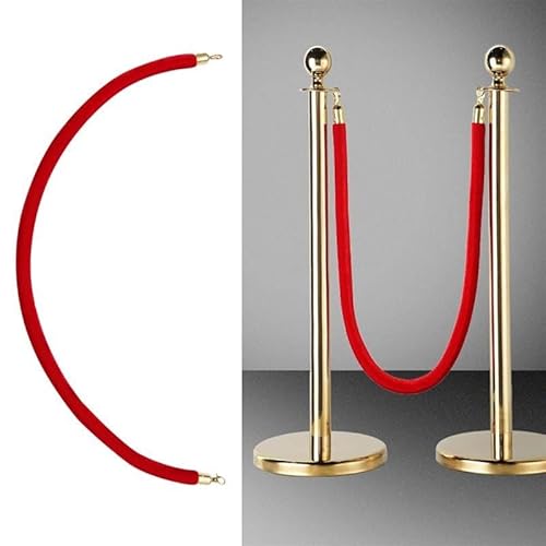 Crowd Control Made Simple Elegant Burgundy Velvet Rope Compatible with Most Posts (Red) von Jotekonoby