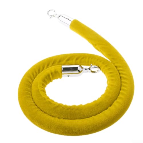 Crowd Control Made Simple Elegant Burgundy Velvet Rope Compatible with Most Posts (Yellow) von Jotekonoby