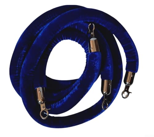 Crowd Control Made Simple Elegant Burgundy Velvet Rope Compatible with Most Posts (blue) von Jotekonoby