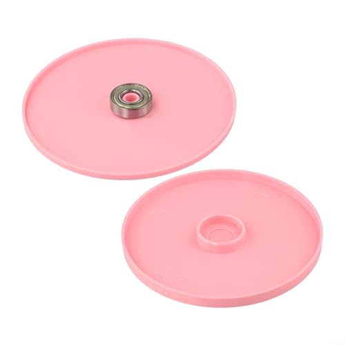 Drehbarer Kuchendekorations-Drehteller mit 360-Grad-Drehung und Messskala für präzise Gebäck- und Backdekoration (Rosa) von Jotekonoby