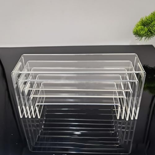 Eleganter Acryl-Präsentationsständer zum Organisieren von Figuren, Cupcakes und Parfums, mehrstöckige Regale für jeden Raum (25 x 9 x 3 cm) von Jotekonoby