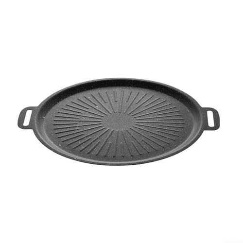 Entdecken Sie die Freude am Kochen mit diesem natürlichen Maifan-Stein-Grillteller für mehrere Anwendungen von Jotekonoby