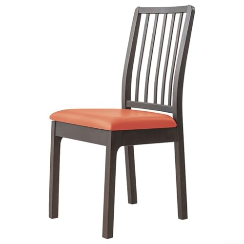 Esszimmerstuhlhusse mit elastischen Bändern, PU-Leder, wasserdichter Schutz für den täglichen Gebrauch (Orange) von Jotekonoby