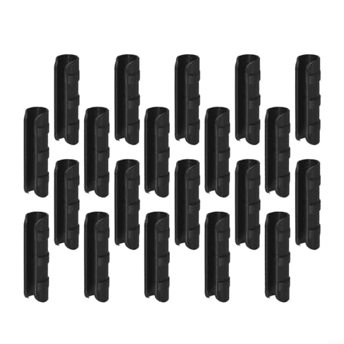 Gewächshaus-Folienklammern 20er Set zuverlässige Kunststoffklemmen zur Folienbefestigung an Rahmen (schwarz19mm) von Jotekonoby