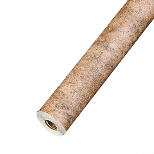 Jotekonoby 0,53 x 9,5 m Tapete im Industrie-Stil, einfarbig, Retro, Kieselalgen-Imitat, Schlamm (braun) von Jotekonoby