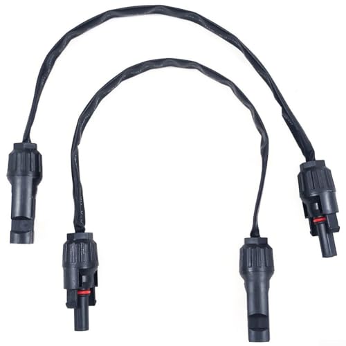 Jotekonoby 1 m flaches PV-Solarkabel-Durchführungspaar, Kupferanschluss, Balkonverlängerung, 4 mm²/6 mm² Draht, Türfenster-Setup, Solarmodul-Regal (6 mm²) von Jotekonoby