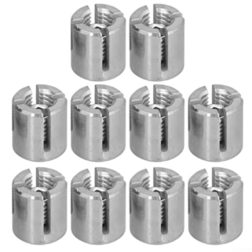 Jotekonoby 10 Stück Drahtseil-Kreuzkabelklemmen, 0,3 cm Drahtseilklemmen, Kreuzkabelklemmen, Marine-Grade T316 Edelstahl für Kabelgeländer Jotekonoby 10 Stück Drahtseil-Kreuzkabelklemmen, 0,3 cm Drahtseilklemmen, Kreuzkabelklemmen, Marine-Grade T316 Edelstahl für Kabelgeländer von Jotekonoby