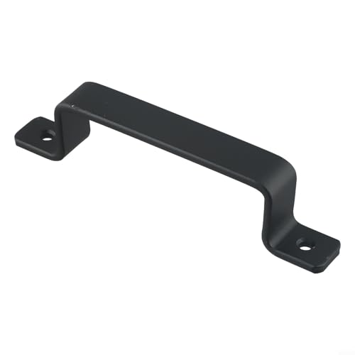 Jotekonoby 190 mm schwarzer Eisen-Griff für Scheunentürgriff mit mattierter Oberfläche für Schiebetüren, Holz- oder Garagentore, stabiler Innen- und Außenziehgriff für Scheunen, Schuppen, Schränke von Jotekonoby