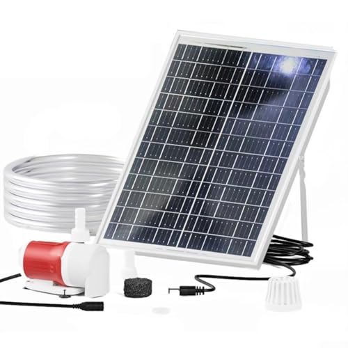 Jotekonoby 25 W Solar-Teichbrunnen, 1100 l/h solarbetriebene Wasserpumpe für Gartenteich, Pool, Outdoor-Wasserfall, Eigenschaften mit 2 m Rohr und 10 m Kabel von Jotekonoby