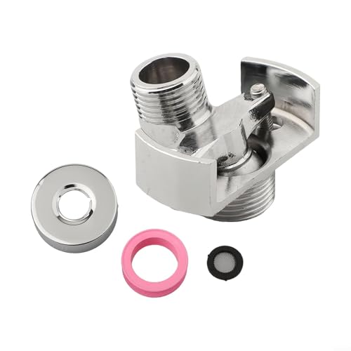 Jotekonoby 40 Grad verstellbarer Wasserhahn-Adapter zur Wandmontage mit abgewinkeltem, gebogenem Fuß, Kupferkonstruktion und exzentrischer Schraubenecke für sichere Installation der von Jotekonoby