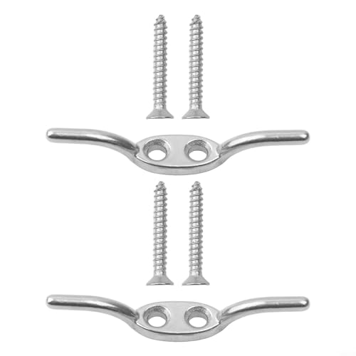 Jotekonoby 6,3 cm 316 Edelstahl Marine Boot Fahnenmast Klampe Haken mit Schrauben von Jotekonoby