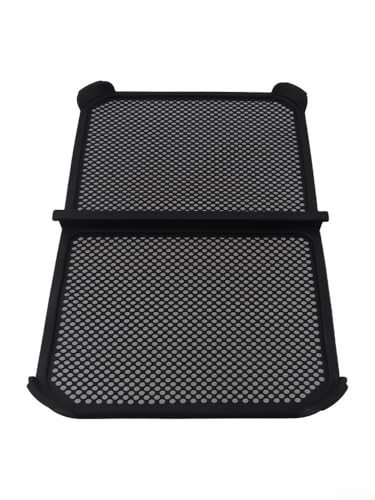 Jotekonoby Air Fryer Spritzschutz Verstellbarer Silikon-Schutzschirm Wiederverwendbare Netzabdeckung 230°C Spülmaschinenfest für optimale Luftzirkulation Schwarz 37x21x2,5cm von Jotekonoby