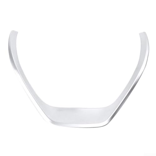 Jotekonoby Auto-Lenkradabdeckung für 3er-Serie F30 F31 F34 2013–2019, Karbonfaser, silberfarbener dekorativer Rahmen, einfache Installation, hohe Zuverlässigkeit (Silber) von Jotekonoby
