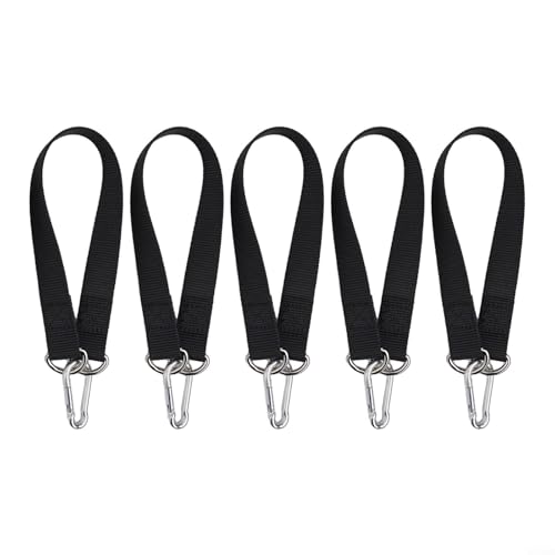 Jotekonoby Baumschaukel-Gurte Set mit 5 robusten Hakenringen, zum Aufhängen, Fitness-Studio-Verlängerungsgürtel, Outdoor-Ausrüstung mit Karabinern für Camping, Wandern (40 cm x 25 mm) von Jotekonoby
