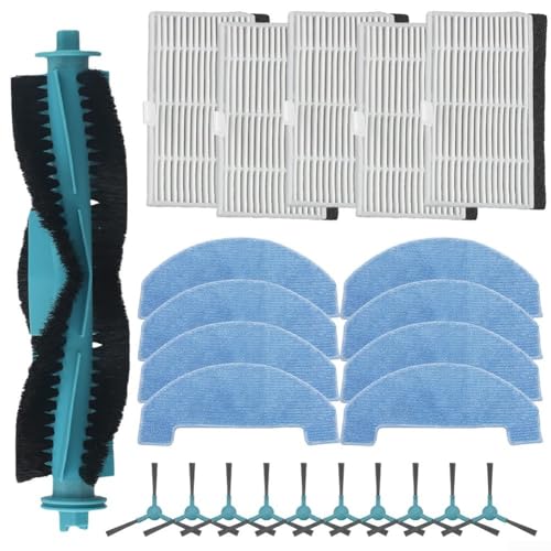 Jotekonoby Cleaner Roller Seitenbürste Filter Mop Tuch Zubehör, Hauptrollenbürste Seitenbürsten Filter Wischtuch für Roboterstaubsauger (B) von Jotekonoby