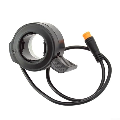 Jotekonoby E-Bike Daumen-Drosselklappe, wasserdichtes ABS, 3-poliger Stecker, passend für E-Bike und Roller, 2,2 cm Lenkerdurchmesser (Typ B) von Jotekonoby