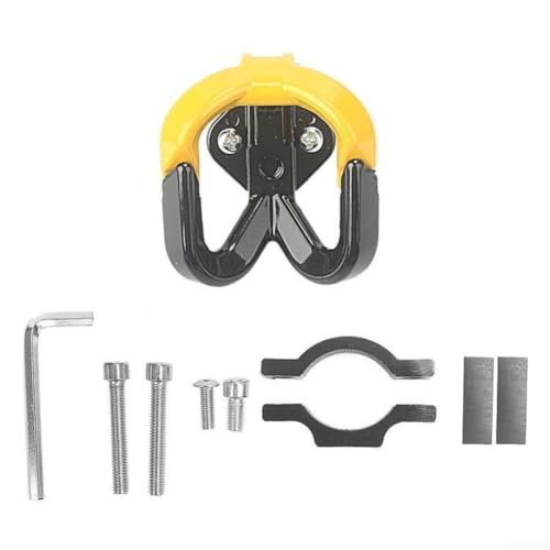 Jotekonoby Elektroroller-Doppelhaken für M365 Pro, vertikales Aufbewahrungsregal, Aluminiumlegierung, wasserdichtes Zubehör mit Installationswerkzeugen (gelb) von Jotekonoby