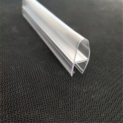 Jotekonoby Ersatz-Duschtürdichtungsstreifen, transparenter D-Gummi-Wasserabweiser für 6/8/10/12/15 mm Glas, einfach zuschneidbar, Leckschutz für Nässe und (12 mm), 2 Stück von Jotekonoby