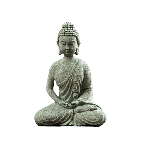 Jotekonoby Gartenfigur sitzender Buddha, Kunstharz, Zen-Effekt, für drinnen und draußen, Statue (D) von Jotekonoby