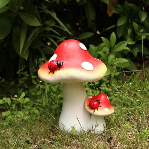 Jotekonoby Gartenornamente, Bonsai-Dekoration, bunte kleine Pilze (A) von Jotekonoby