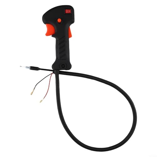 Jotekonoby Gasgriff mit Kabel, 80 cm Länge, orangefarbener Schalter, Trimmergriffschalter, Gasauslöserkabel, Montage für Trimmer, Freischneider, Rasenmäher, Zubehör Jotekonoby Gasgriff mit Kabel, 80 cm Länge, orangefarbener Schalter, Trimmergriffschalter, Gasauslöserkabel, Montage für Trimmer, Freischneider, Rasenmäher, Zubehör von Jotekonoby